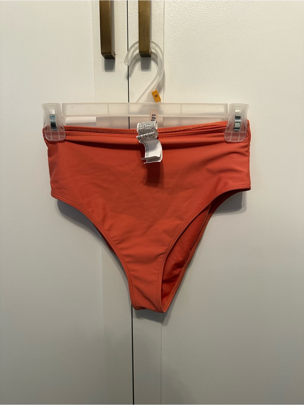 Forever 21 Coral Orange High-Rise Bikini Bottom